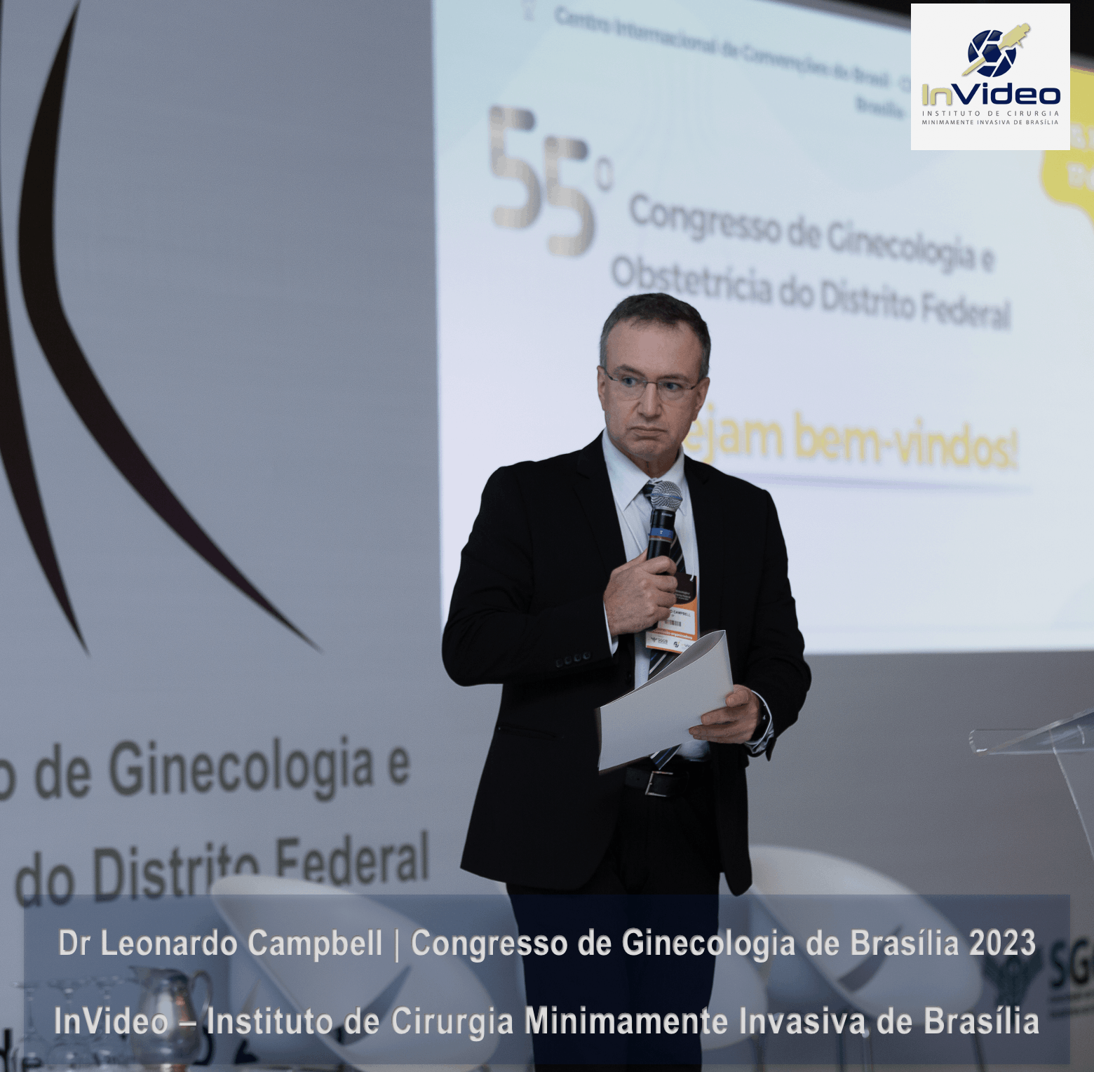 Dr Leonardo Campbell em palestra no Congresso de Ginecologia de Brasília - 2023 - InVideo