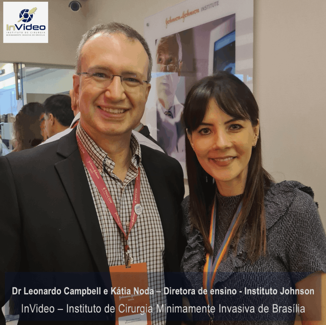 Dr Leonardo Campbell e Kátia Noda, gerente de ensino médico da Johnson no Brasil