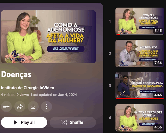 InVideo - Youtube - Doenças da mulher