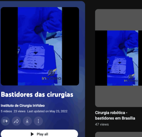 InVideo - Bastidores de cirurgias