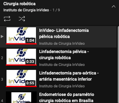InVideo - Youtube - Cirurgias robóticas